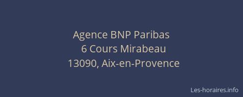 Agence BNP Paribas
