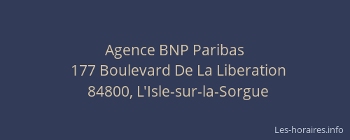 Agence BNP Paribas