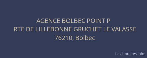 AGENCE BOLBEC POINT P