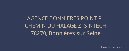 AGENCE BONNIERES POINT P