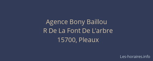 Agence Bony Baillou