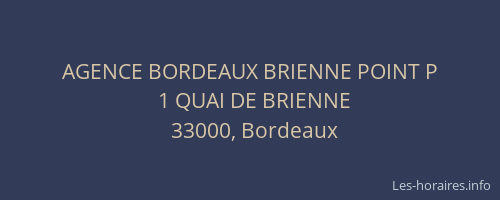 AGENCE BORDEAUX BRIENNE POINT P