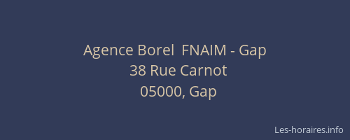Agence Borel  FNAIM - Gap