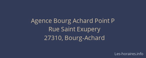Agence Bourg Achard Point P