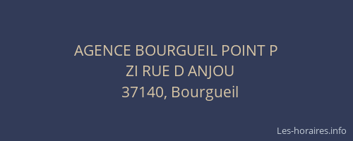 AGENCE BOURGUEIL POINT P