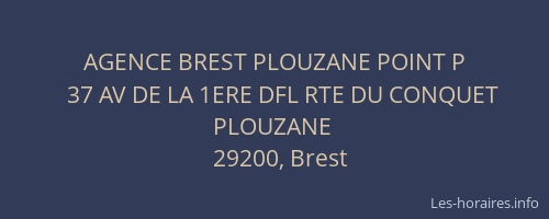 AGENCE BREST PLOUZANE POINT P