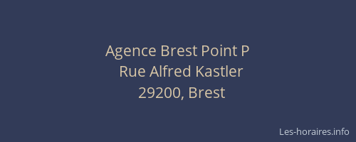 Agence Brest Point P
