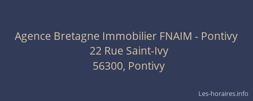 Agence Bretagne Immobilier FNAIM - Pontivy