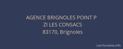 AGENCE BRIGNOLES POINT P