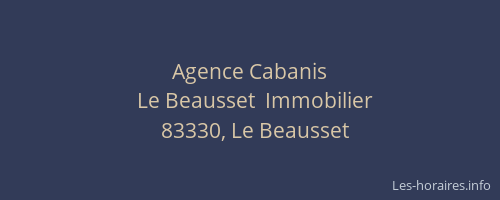 Agence Cabanis