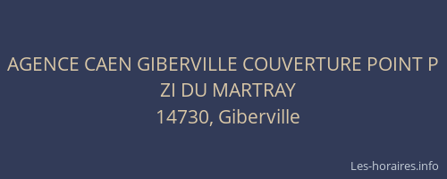 AGENCE CAEN GIBERVILLE COUVERTURE POINT P