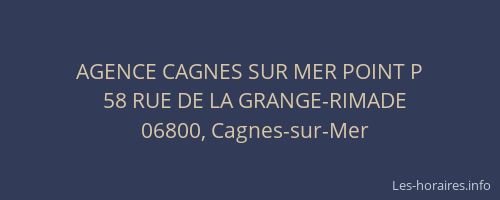 AGENCE CAGNES SUR MER POINT P