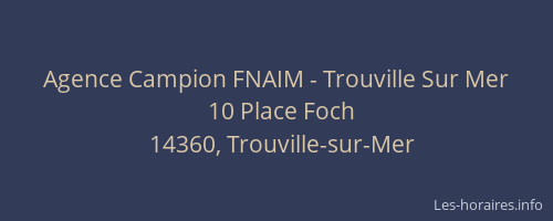 Agence Campion FNAIM - Trouville Sur Mer