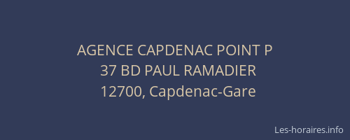 AGENCE CAPDENAC POINT P