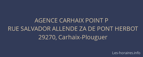 AGENCE CARHAIX POINT P