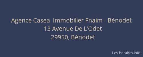 Agence Casea  Immobilier Fnaim - B&eacute;nodet
