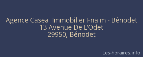 Agence Casea  Immobilier Fnaim - Bénodet