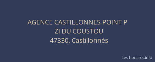 AGENCE CASTILLONNES POINT P