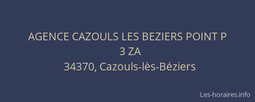 AGENCE CAZOULS LES BEZIERS POINT P