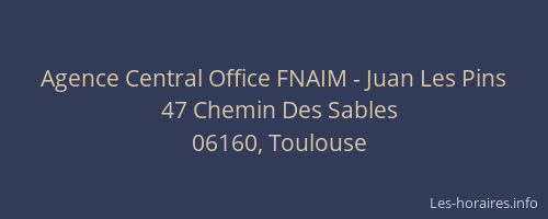 Agence Central Office FNAIM - Juan Les Pins