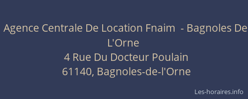 Agence Centrale De Location Fnaim  - Bagnoles De L'Orne