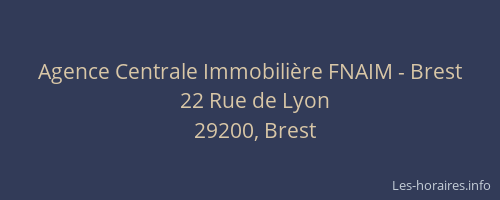 Agence Centrale Immobilière FNAIM - Brest