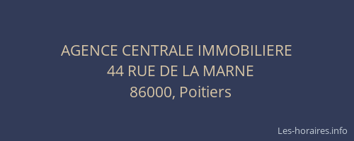AGENCE CENTRALE IMMOBILIERE