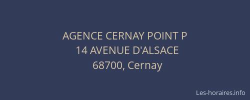 AGENCE CERNAY POINT P