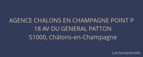 AGENCE CHALONS EN CHAMPAGNE POINT P