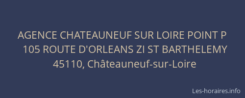 AGENCE CHATEAUNEUF SUR LOIRE POINT P