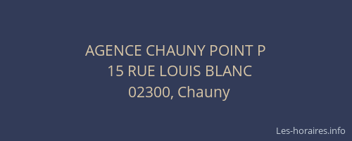 AGENCE CHAUNY POINT P