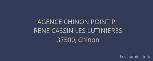 AGENCE CHINON POINT P