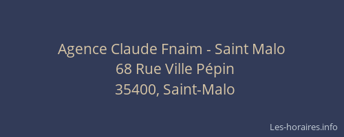 Agence Claude Fnaim - Saint Malo
