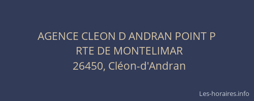AGENCE CLEON D ANDRAN POINT P