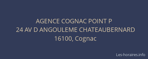AGENCE COGNAC POINT P