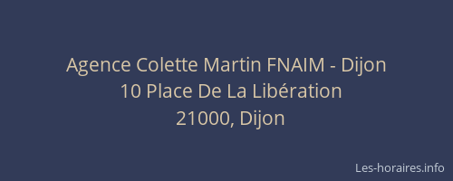 Agence Colette Martin FNAIM - Dijon