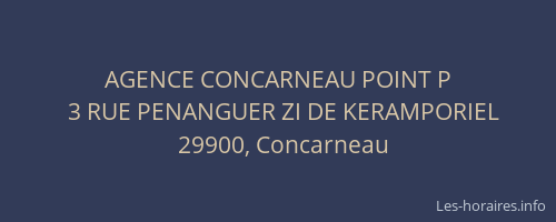 AGENCE CONCARNEAU POINT P