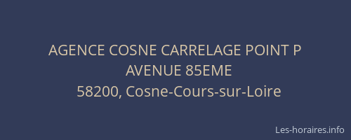 AGENCE COSNE CARRELAGE POINT P