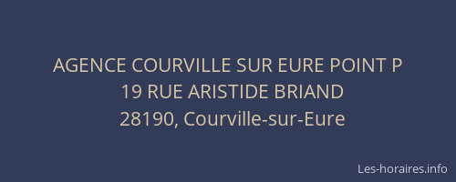 AGENCE COURVILLE SUR EURE POINT P