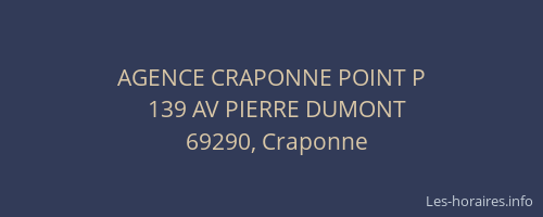 AGENCE CRAPONNE POINT P