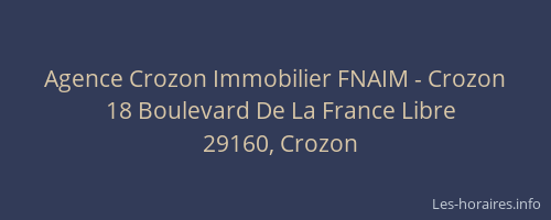 Agence Crozon Immobilier FNAIM - Crozon