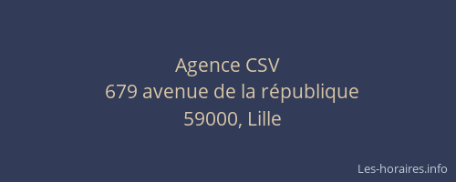 Agence CSV