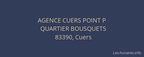 AGENCE CUERS POINT P