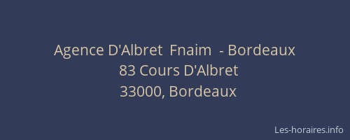 Agence D'Albret  Fnaim  - Bordeaux