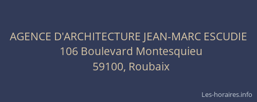AGENCE D'ARCHITECTURE JEAN-MARC ESCUDIE