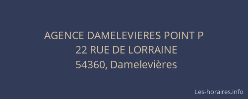 AGENCE DAMELEVIERES POINT P