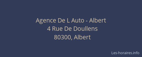 Agence De L Auto - Albert