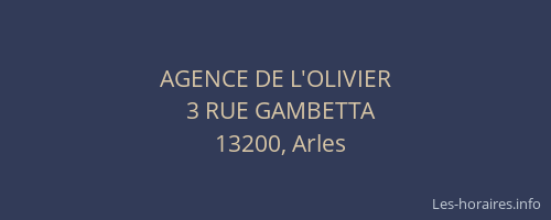 AGENCE DE L'OLIVIER