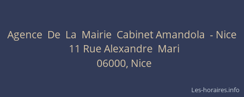 Agence  De  La  Mairie  Cabinet Amandola  - Nice