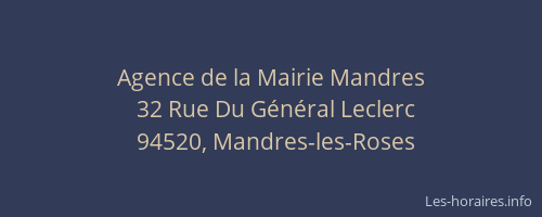 Agence de la Mairie Mandres